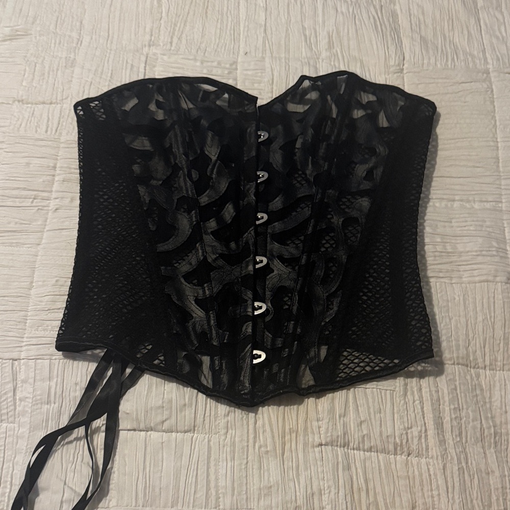Black Lace Corset Top